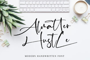 Almatter Hustle: A Script Font for Handmade Crafters and Designers