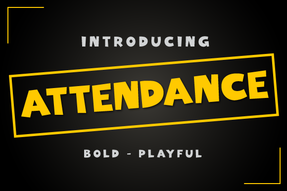 Attendance: A Bold Sans Serif Font for Editorial Design