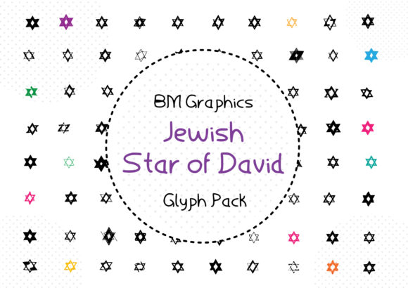 BM Graphics - Jewish Star of David Font for Designers