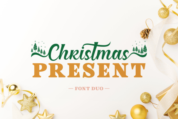 Christmas Present Duo: A Script Font for Holiday Editorial Design