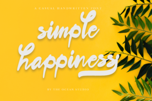 Simple Happiness: A Script Font That Elevates Your Brand